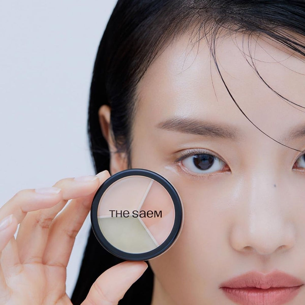 The Saem Cover Perfection Triple Pot Concealer 05 Tone Up Beige - Ton Eşitleyici Üçlü Kapatıcı Palet