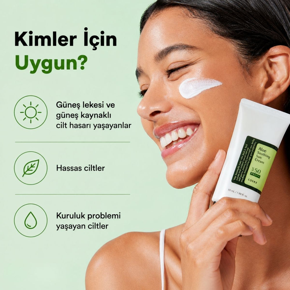 COSRX Aloe Soothing Sun Cream SPF50+ PA+++ - Güneş Kremi 50ml