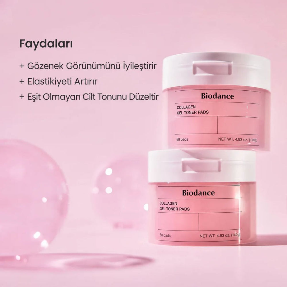 Biodance Collagen Gel Toner Pads - Kolajen İçeren Nemlendirici Tonik Ped 60 Adet