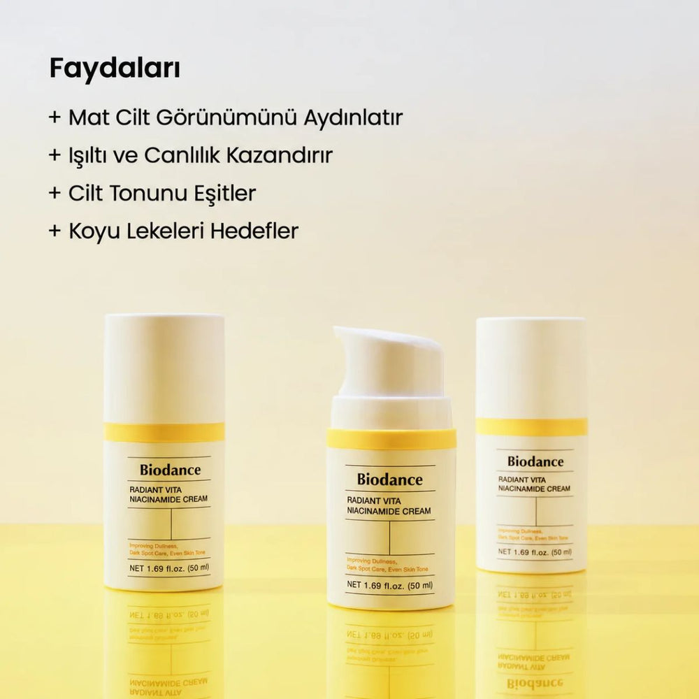 Biodance Radiant Vita Niacinamide Cream - Aydınlatıcı ve Cilt Tonu Eşitleyici Yüz Kremi 50ml