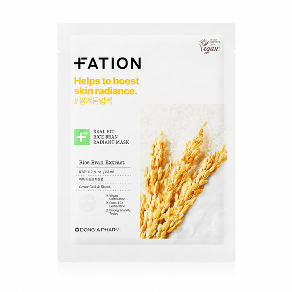 FATION Real Fit Rice Bran Brightening Mask - Aydınlatıcı Maske 23ml x 5 adet