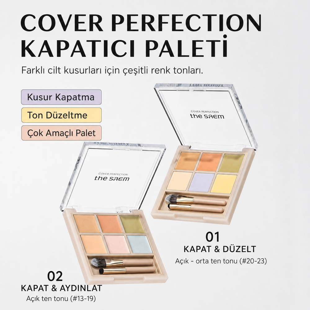 The Saem Cover Perfection Concealer Palette 02 Cover & Light