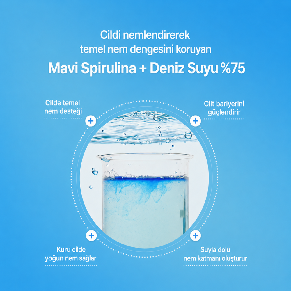 Fully Blue Spirulina Hyaluronic Acid Serum - Nem Serumu 50ml