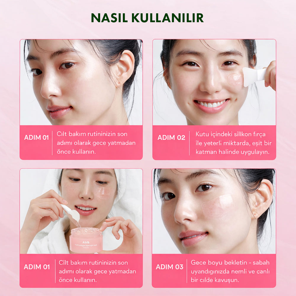 Abib PDRN Collagen Overnight Mask - Sıkılaştırıcı Gece Maskesi 80ml