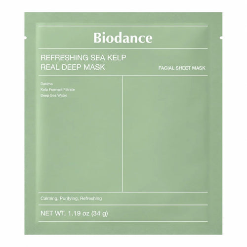 Biodance Refreshing Sea Kelp Real Deep Mask - Deniz Yosunlu Ferahlatıcı Yüz Maskesi 34g (1 Adet)