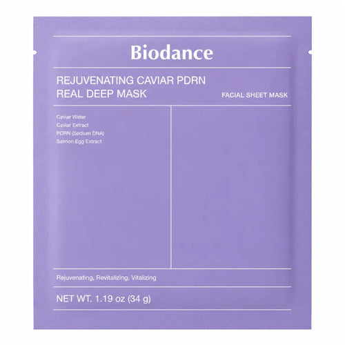 Biodance Rejuvenating Caviar PDRN Real Deep Mask - Havyar ve PDRN İçeren Yenileyici Yüz Maskesi 34g (1 Adet)