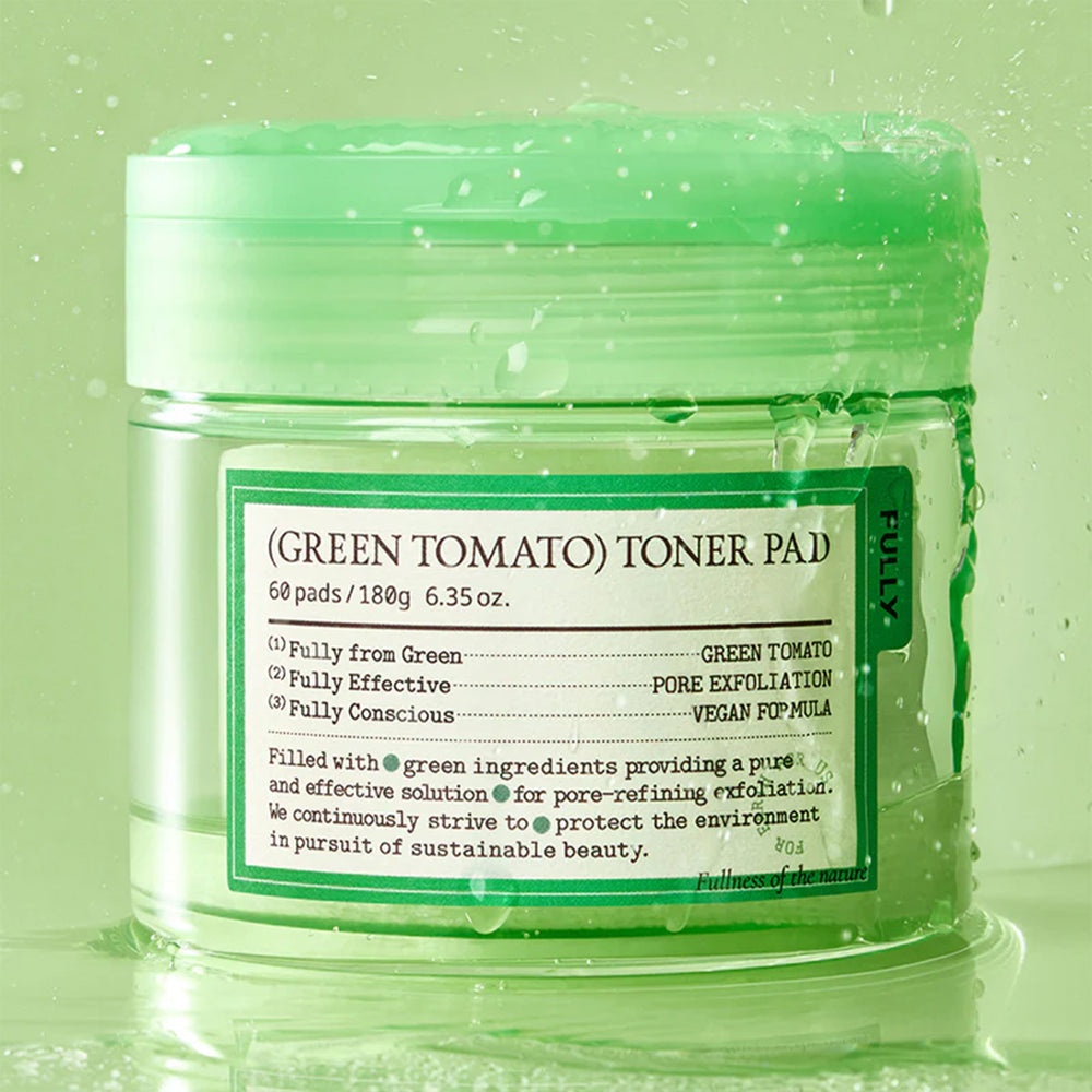 Fully Green Tomato Toner Pad - Gözenek ve Sebum Pedi 60 Adet