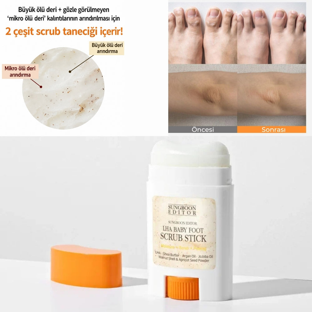 Sungboon LHA Baby Foot Scrub Stick - Ayak Peelingi 20gr