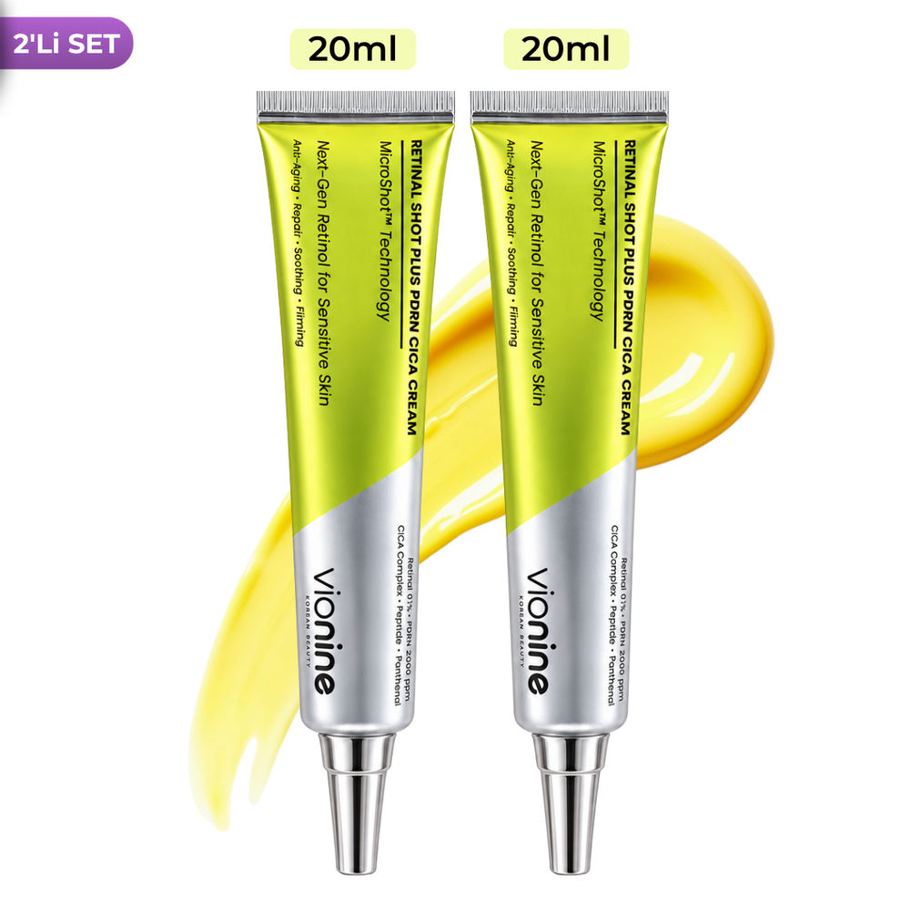 Vionine Retinal Shot Plus PDRN Cica Cream 2’li Set - %0,1 Retinal İçeren PDRN Cica Krem Seti 20 ml x 2