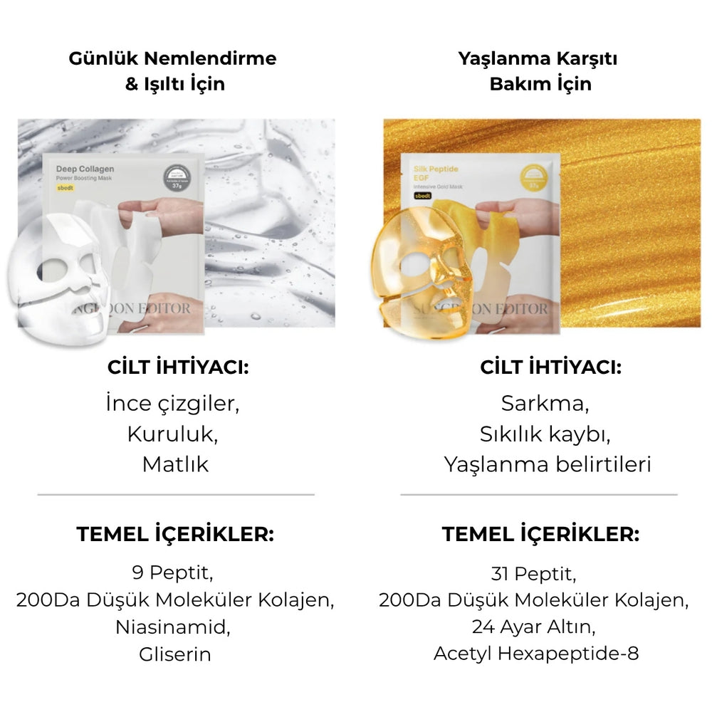 Sungboon Silk Peptide EGF Gold Mask - Sıkılaştırıcı 4 Adet