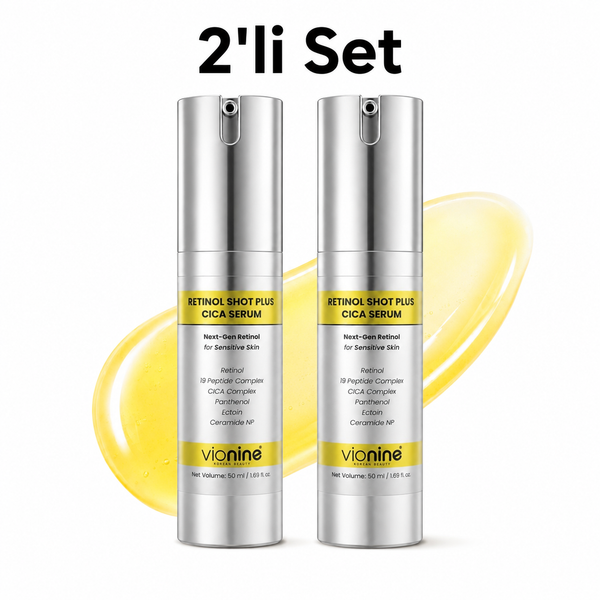 Vionine Retinol Shot Plus Cica Serum 2’li Set - %0,1 Retinol İçeren Cica Serum Seti 50 ml x 2