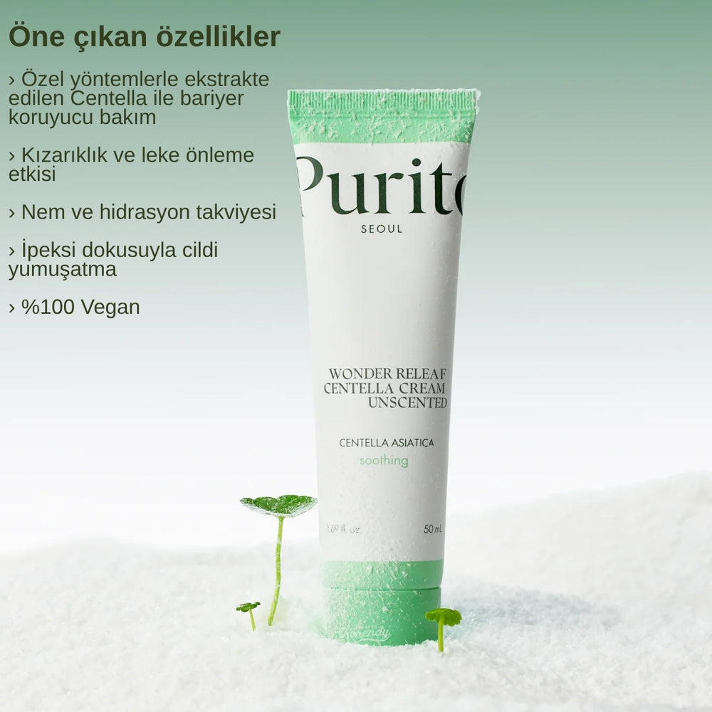 PURITO SEOUL Wonder Releaf Centella Unscented Cream - Yatıştırıcı 50ml
