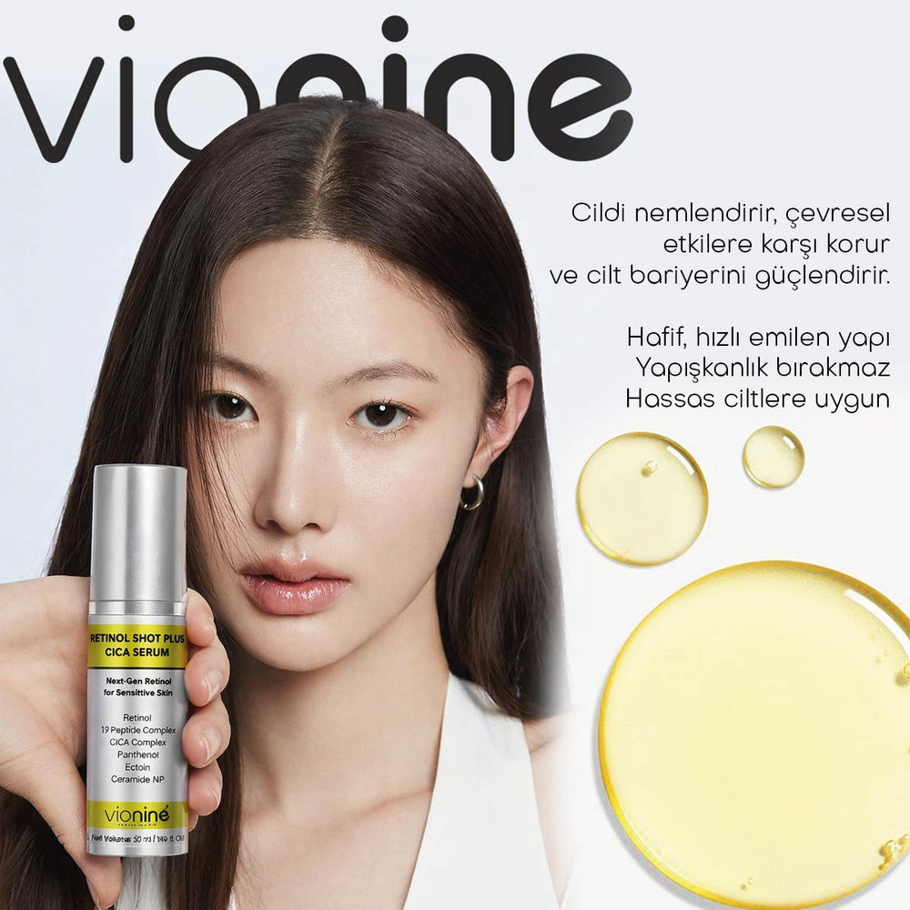 Vionine Retinol Shot Plus Cica Serum 2’li Set - %0,1 Retinol İçeren Cica Serum Seti 50 ml x 2