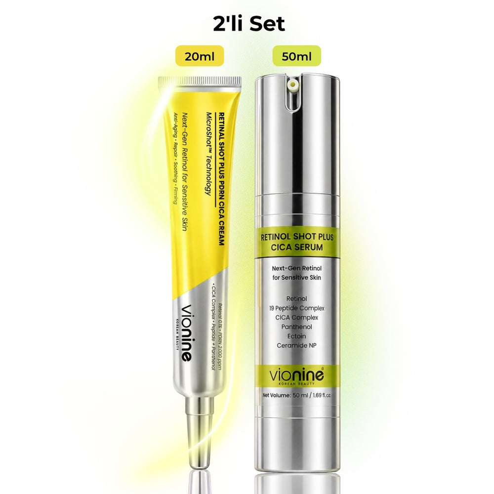 Vionine Retinal & Retinol MicroShot™ Plus Set - 20 ml Krem + 50 ml Serum Seti