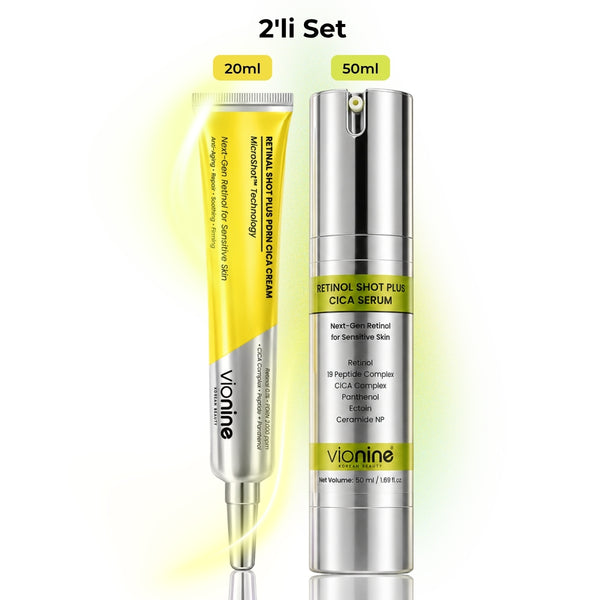 Vionine Retinal & Retinol MicroShot™ Plus Set - 20 ml Krem + 50 ml Serum Seti