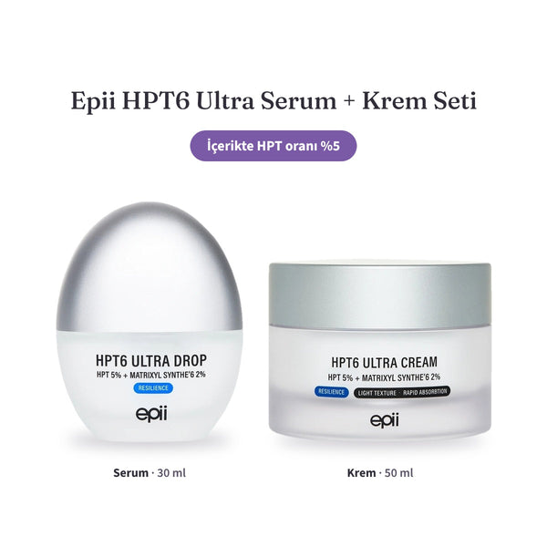 Epii HPT6 Ultra 5%’ li Set - Sıkılaştırıcı Serum & Krem Seti 30ml+50ml