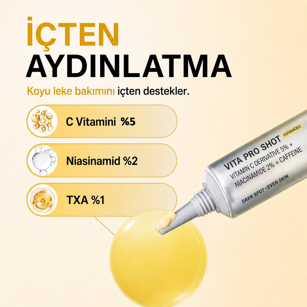 Epii Vita Pro Shot - %5 C Vitamini, Kafein, Niasinamid, TXA 20ml
