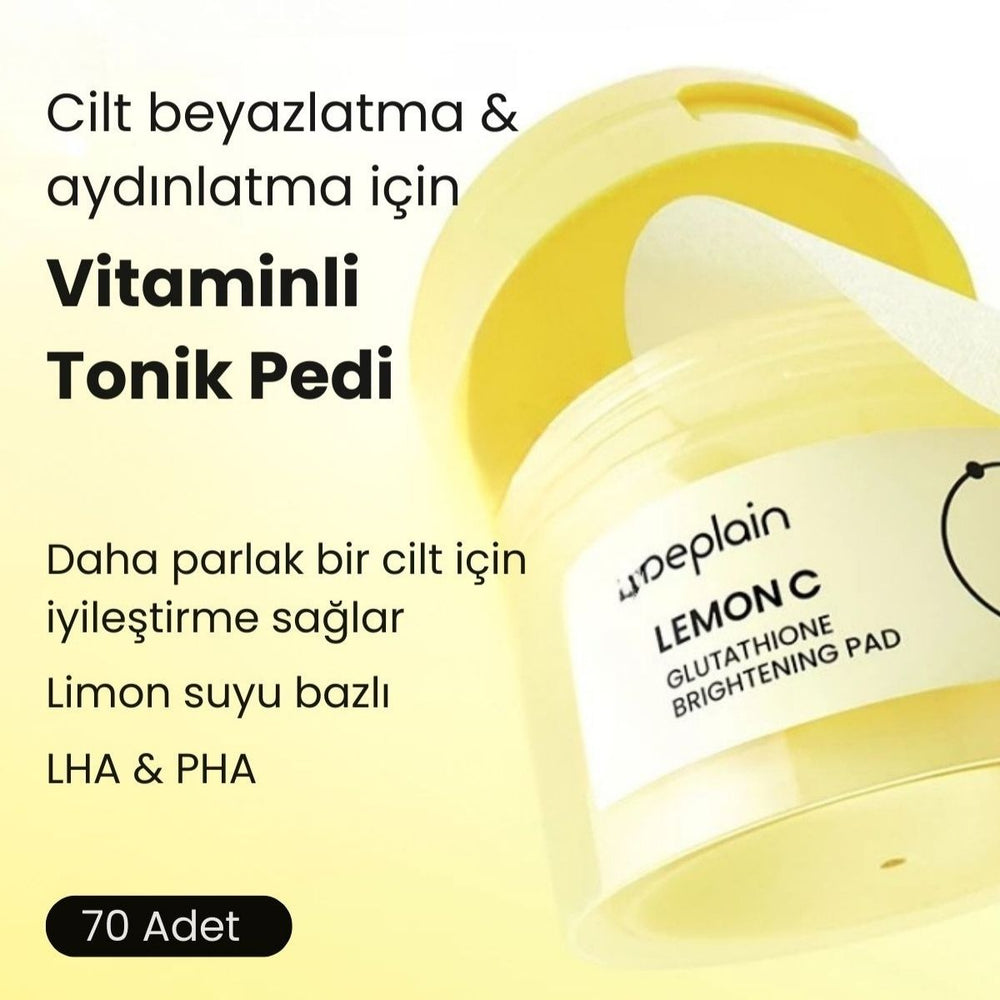 Beplain Lemon C Glutathione Brightening Pad - Aydınlatıcı 70 Adet