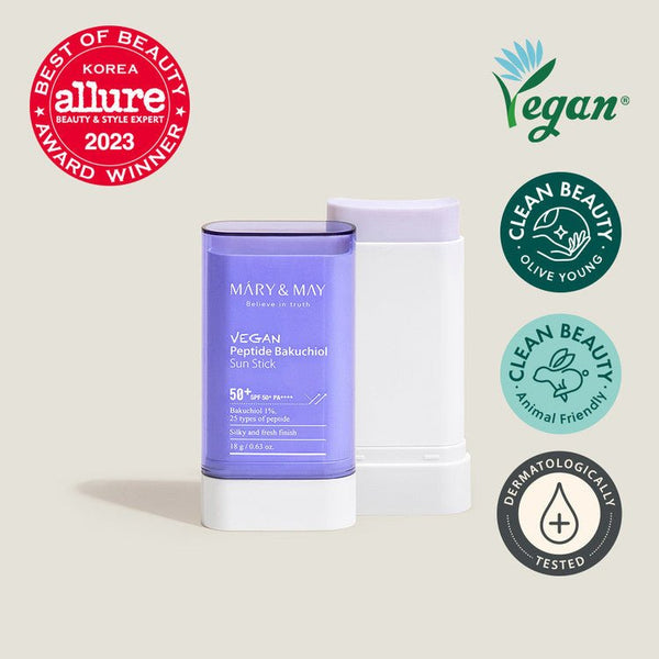 Mary May Peptide Bakuchiol Sun Stick SPF50+ PA++++ vegan güneş kremi 18gr anti-aging