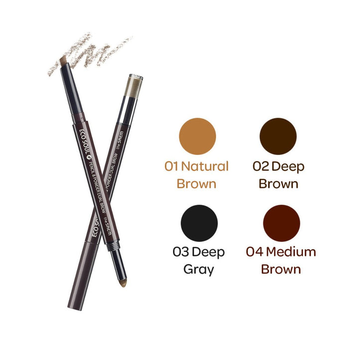 The Saem Eco Soul Pencil & Powder Dual/ 2’si 1 Arada Kaş Kalemi - The Saem - Vionine