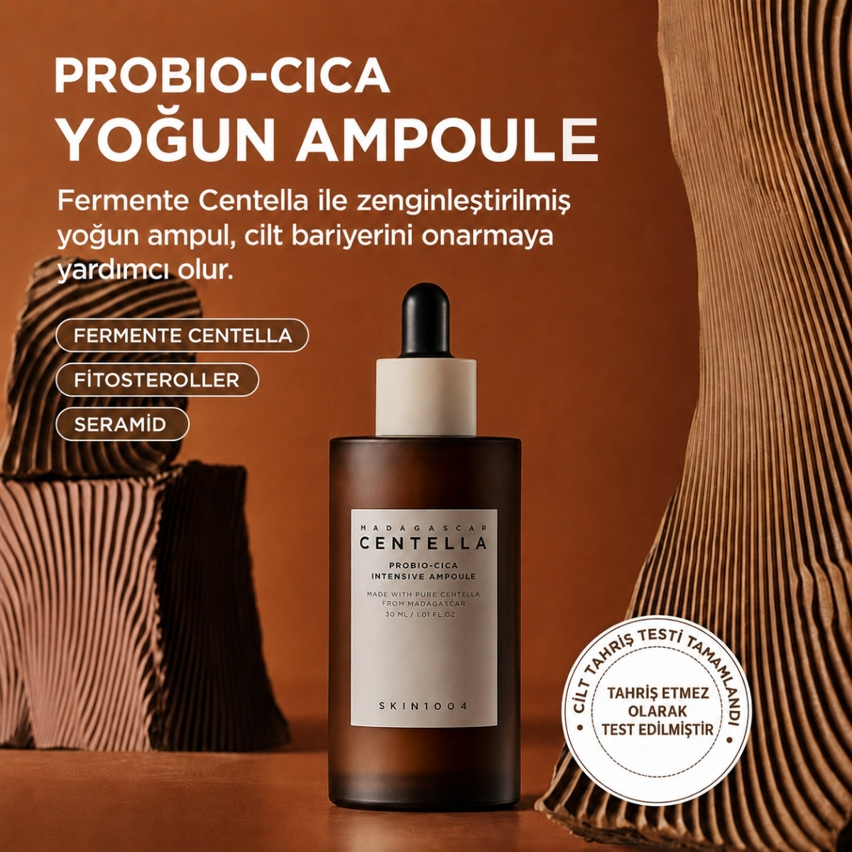 Fermente Madagascar Centella, Ceramide NP ve 9 farklı hyaluron türevi ile hassas, kuru ve bariyer desteğine ihtiyaç duyan ciltlere yoğun nem ve yatıştırıcı bakım.