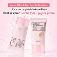 Fully Vitamin B12 Tone-Up Sun Cream SPF50+ PA++++ - Pembe Güneş Kremi 50ml