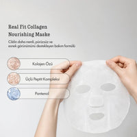 FATION Real Fit Collagen Nourishing Mask - Besleyici Kolajen Maske 23g x 5 adet