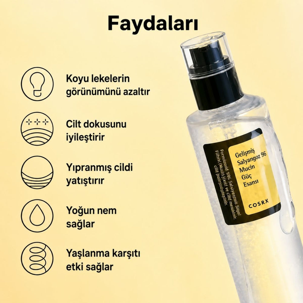 COSRX Advanced Snail 96 Mucin Power Essence - Bariyer Koruma 100ml