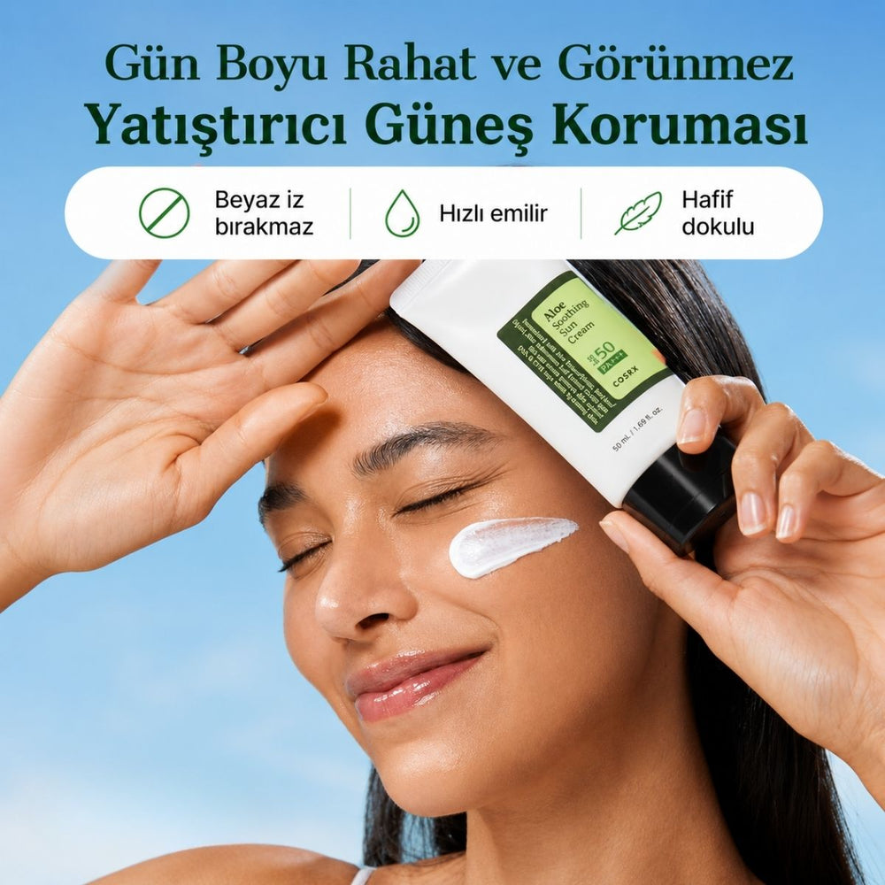 COSRX Aloe Soothing Sun Cream SPF50+ PA+++ - Güneş Kremi 50ml