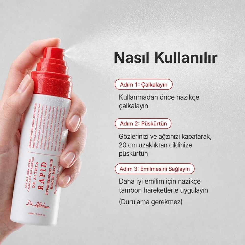 Dr. Althea Rapid Hypochlorous Acid Rescue Mist - Yatıştırıcı Yüz Misti 100 ml