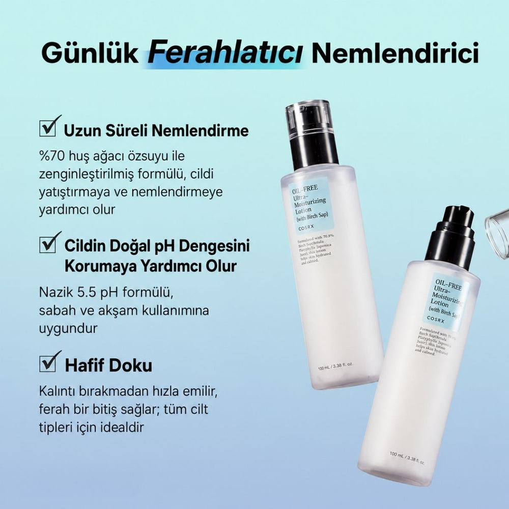 COSRX Oil-Free Ultra-Moisturizing Lotion - Yağsız Losyon 100ml