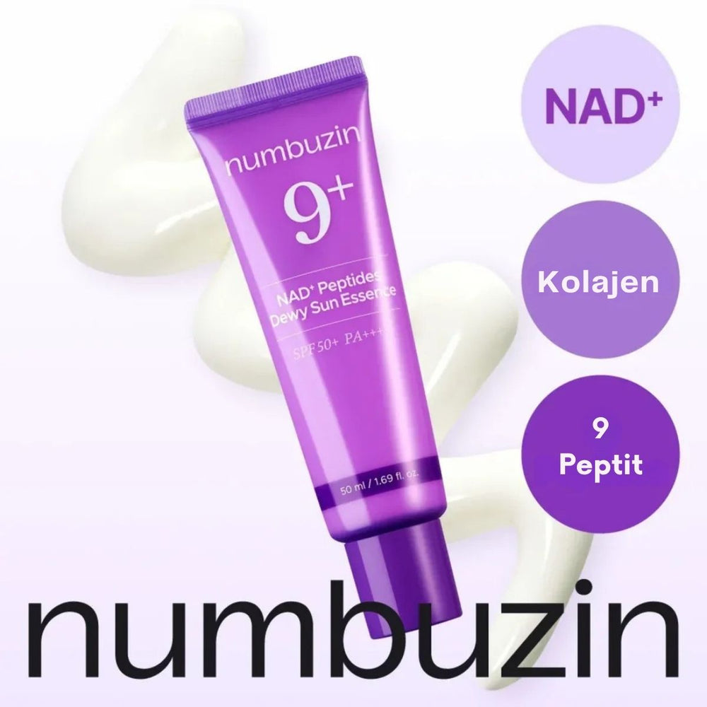 Numbuzin No.9 NAD+ 9 Peptides Dewy Sun Essence - Anti-Aging Güneş Koruyucu 50ml