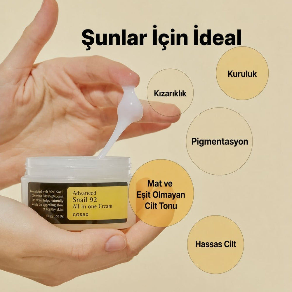 COSRX Advanced Snail 92 All In One Cream - Onarıcı 100gr