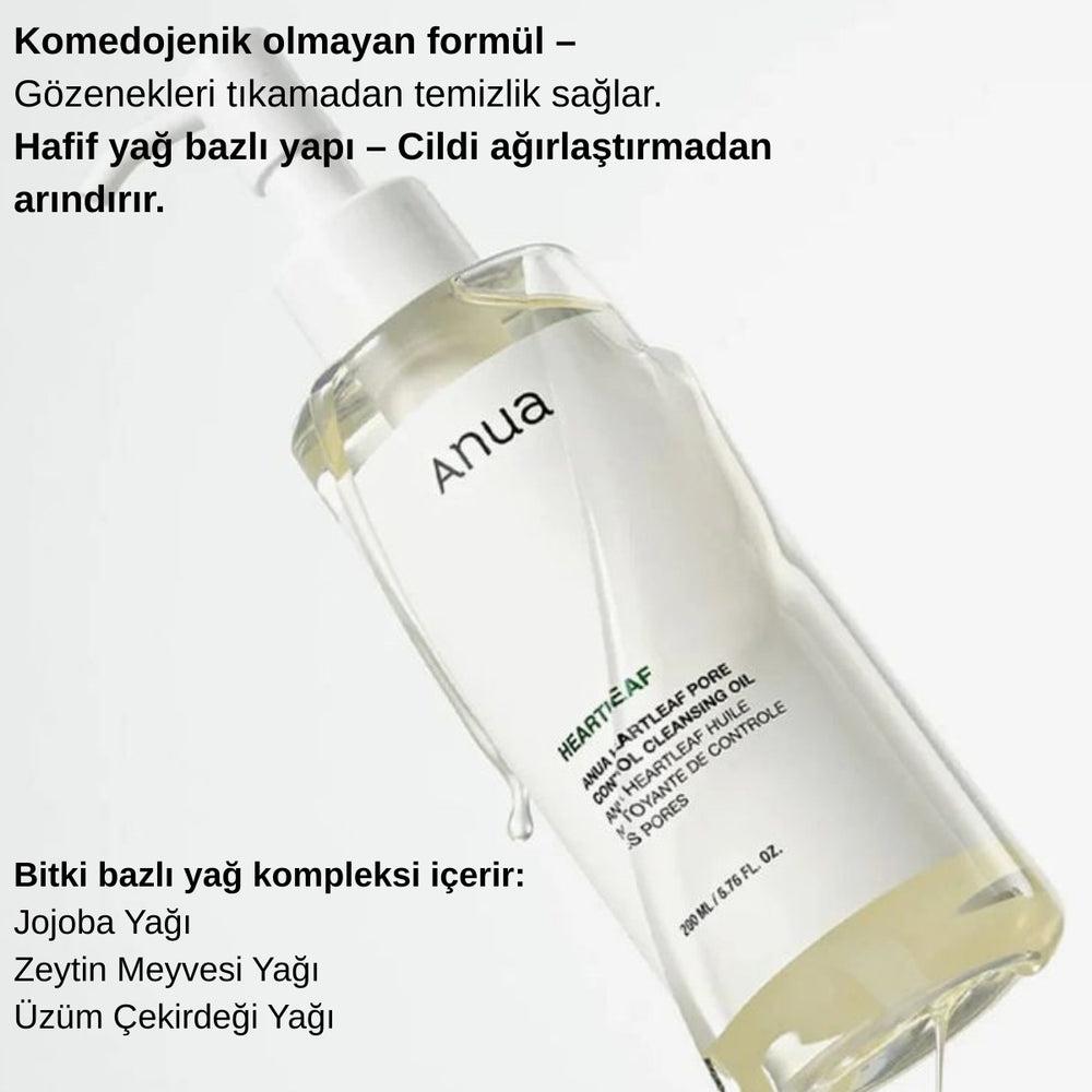 Anua Heartleaf Pore Control - Yüz Temizleme Yağı 200ml