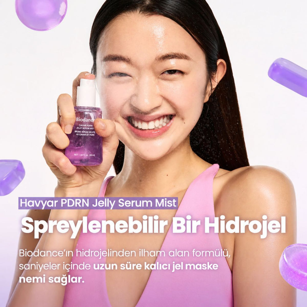 Biodance Caviar PDRN Jelly Serum Mist - Havyar ve PDRN İçeren Yenileyici Yüz Spreyi 50ml