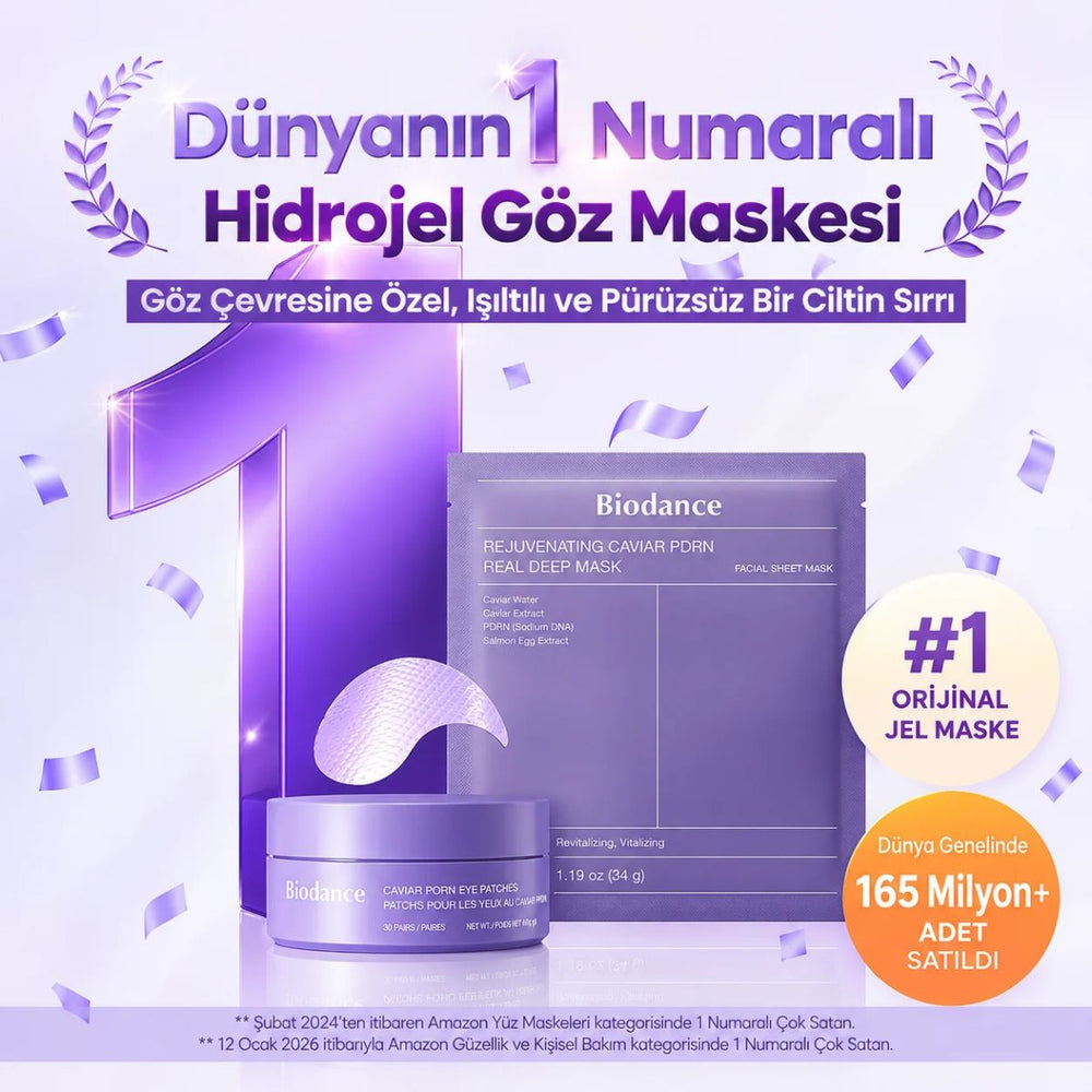 Biodance Caviar PDRN Eye Patches - Havyar ve PDRN İçeren Yenileyici Göz Altı Maskesi 30 Çift