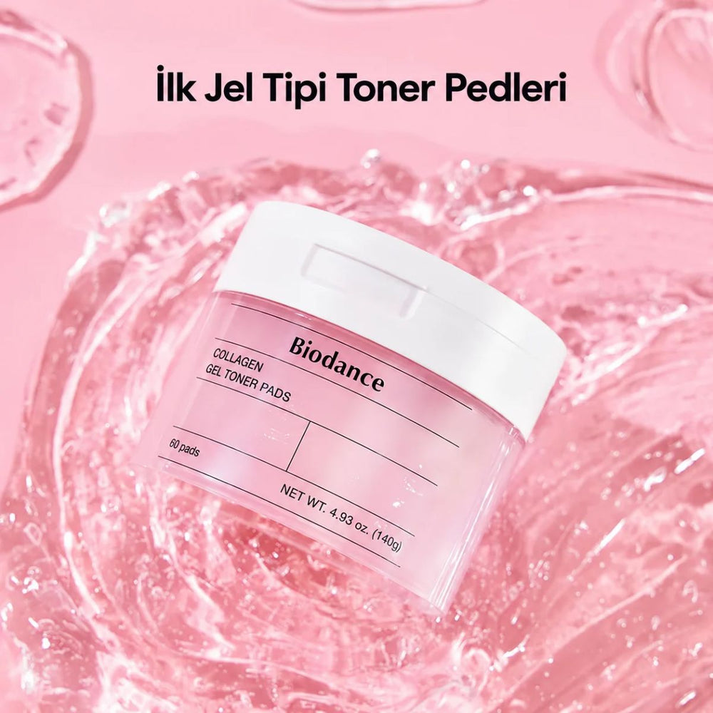 Biodance Collagen Gel Toner Pads - Kolajen İçeren Nemlendirici Tonik Ped 60 Adet