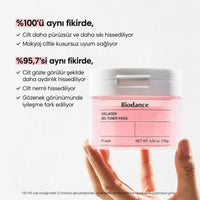 Biodance Collagen Gel Toner Pads - Kolajen İçeren Nemlendirici Tonik Ped 60 Adet