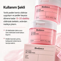 Biodance Collagen Gel Toner Pads - Kolajen İçeren Nemlendirici Tonik Ped 60 Adet