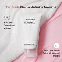 Biodance Collagen Mask To Foam Cleanser - Kolajen İçeren Maske ve Köpük Yüz Temizleyici 150ml