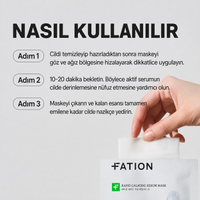FATION Rapid Calming Serum Mask - Yatıştırıcı Serum Maske 25ml x 5 adet