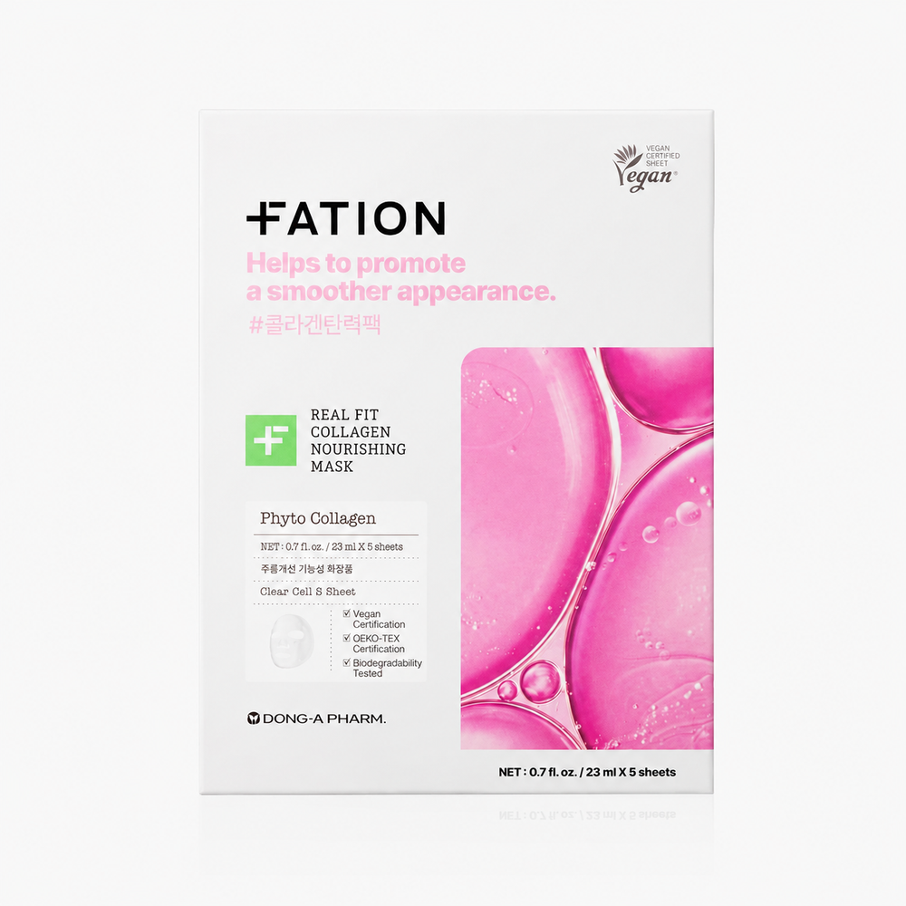 FATION Real Fit Collagen Nourishing Mask - Besleyici Kolajen Maske 23g x 5 adet
