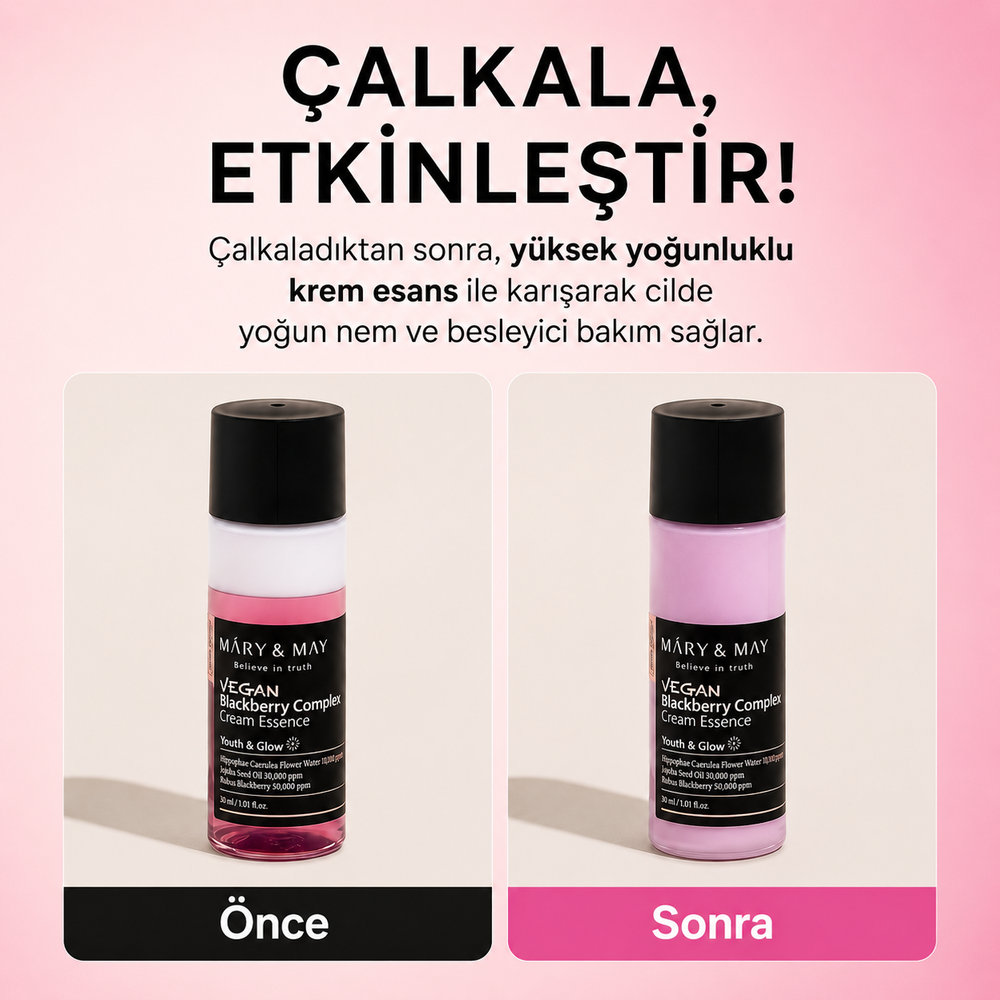 Mary&May Vegan Blackberry Essence - Yoğun Nem Esans 30ml