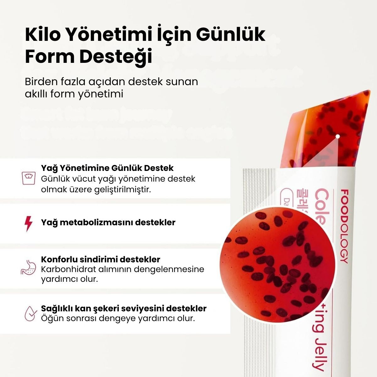Foodology Coleology Cutting Jelly | Bağırsak Dostu Jelly Takviye