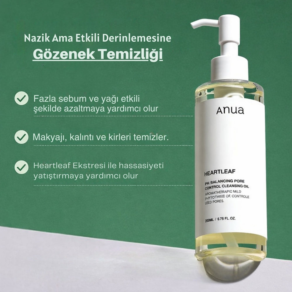 Anua Heartleaf Pore Control - Yüz Temizleme Yağı 200ml