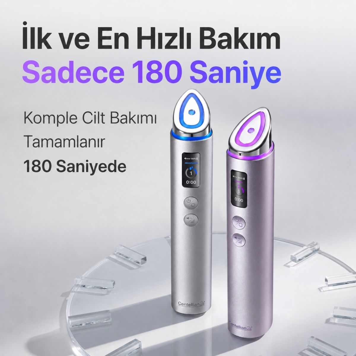 3 modda aydınlatma, emilim ve sıkılaştırma — evde profesyonel cilt bakımı