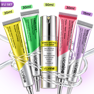Vionine 5’li Komple Cilt Bakım Seti - Retinol + Retinal + TXA-PDRN + Madeca + Göz Kremi