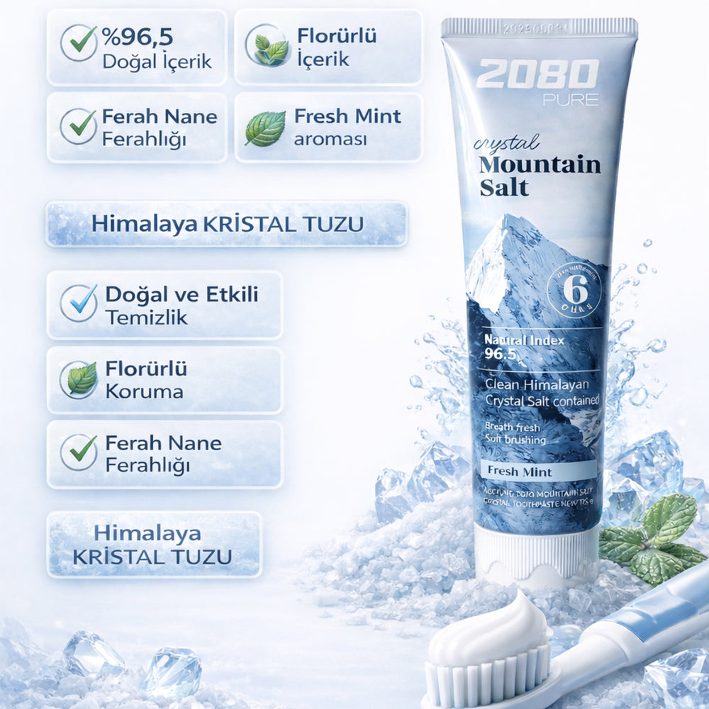 2080 Crystal Salt Toothpaste - Dağ Tuzu İçeren Diş Macunu