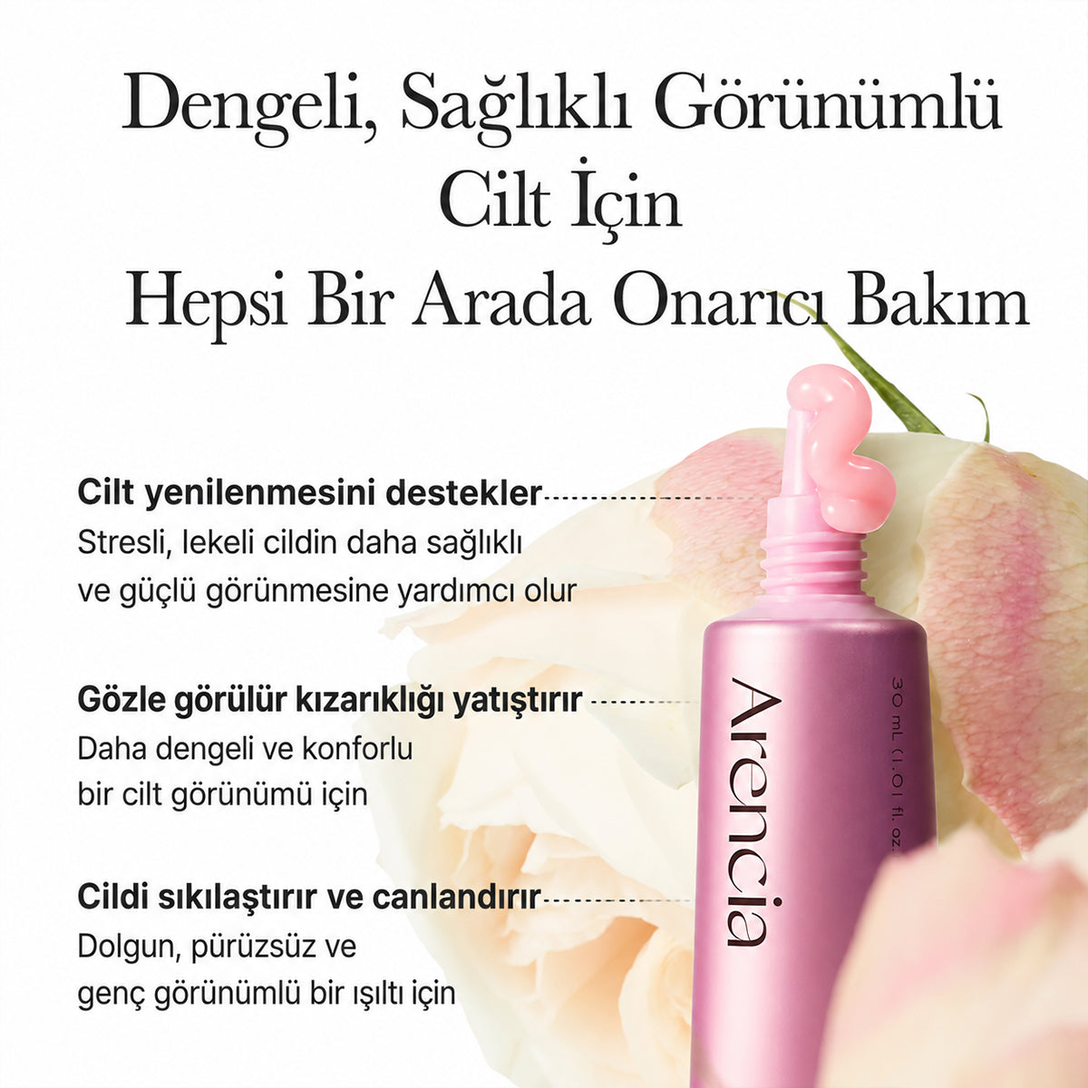 Rosy-PDRN ve somon PDRN gücüyle onarılmış, yatışmış ve yenilenmiş cilt