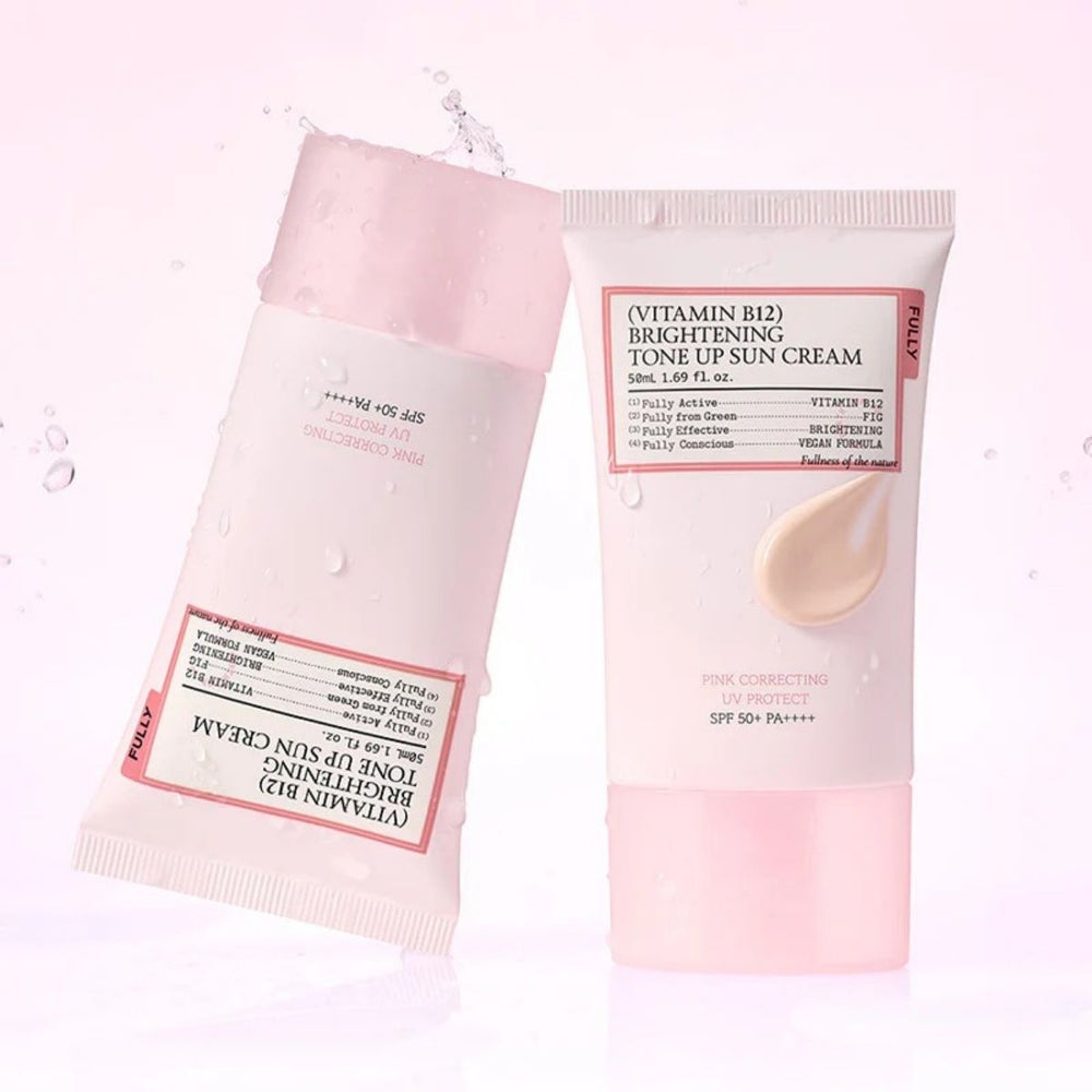 Fully Vitamin B12 Tone-Up Sun Cream SPF50+ PA++++ - Pembe Güneş Kremi 50ml